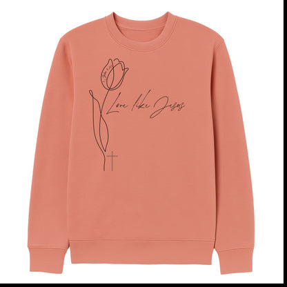 Love Like Jesus, Christian Sweatshirt, Front View