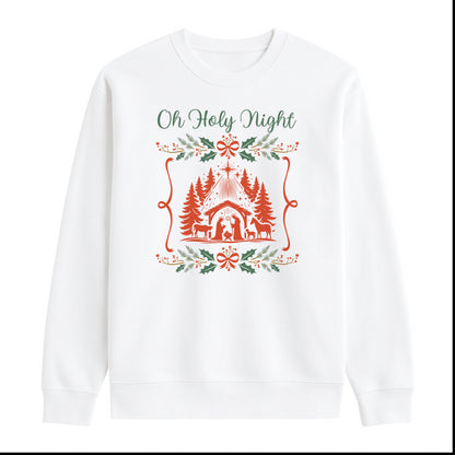 Oh Holy Night, Christmas Sweater, front view